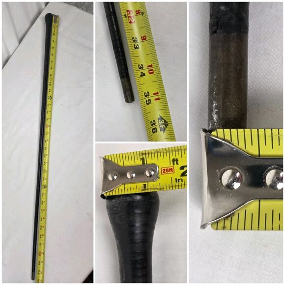 Antique Leather Wrapped Walking Cane Plantation Swagger Stick Black 35.5" - Picture 2 of 11